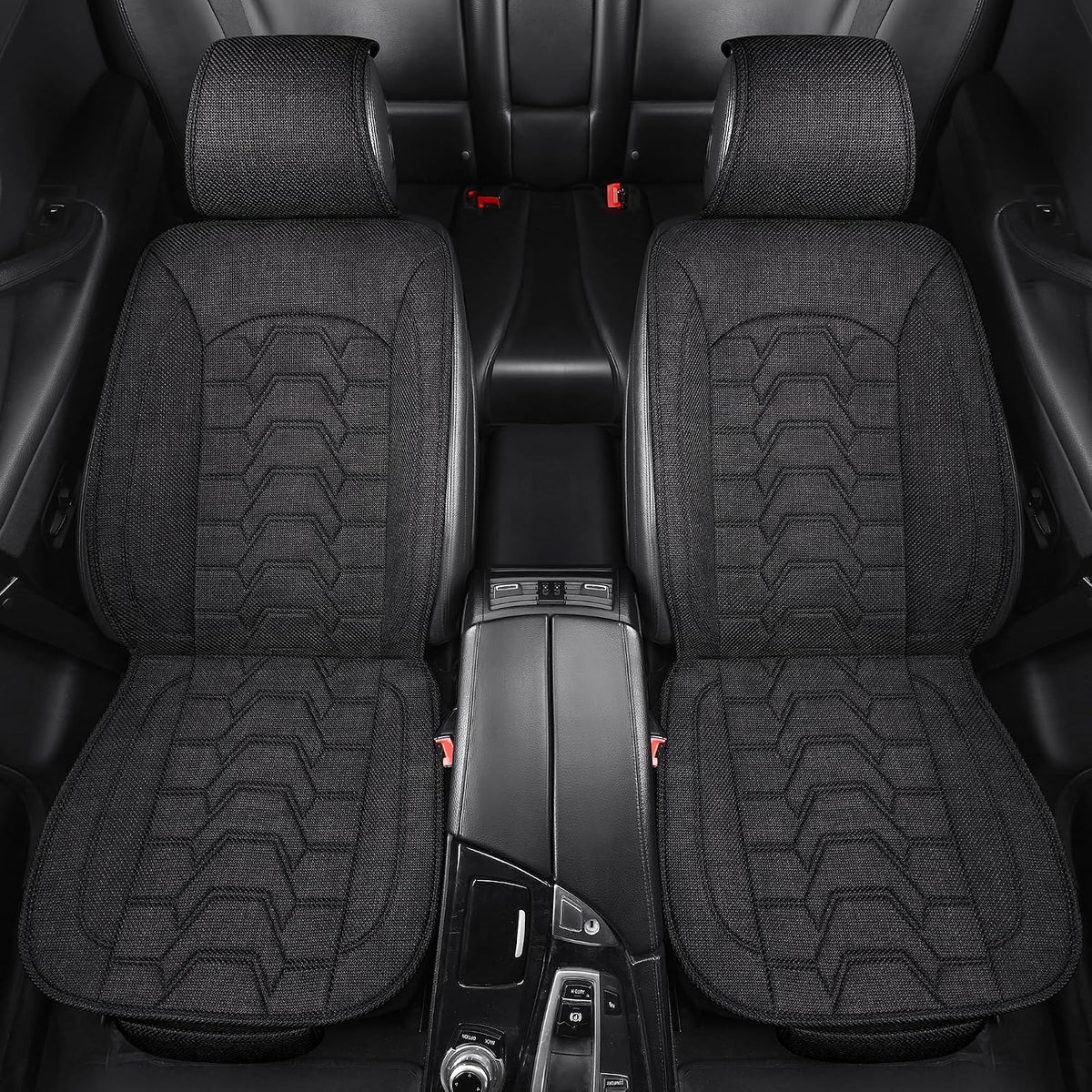 Linen Front Car Seat Covers Cloth Fabric Seat Protectors