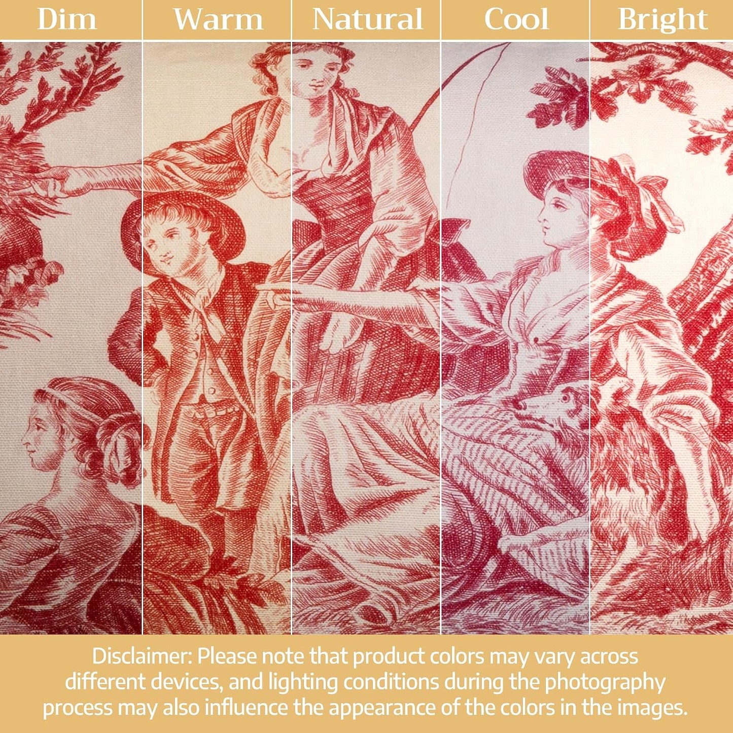 Maison d' Hermine Throw Pillow Covers 100% Cotton (20" x 20" - Pack of 1) | Square Toile Decorative Pillow Covers with Invisible Zipper for Living Room Couch Sofas - The Miller - Red