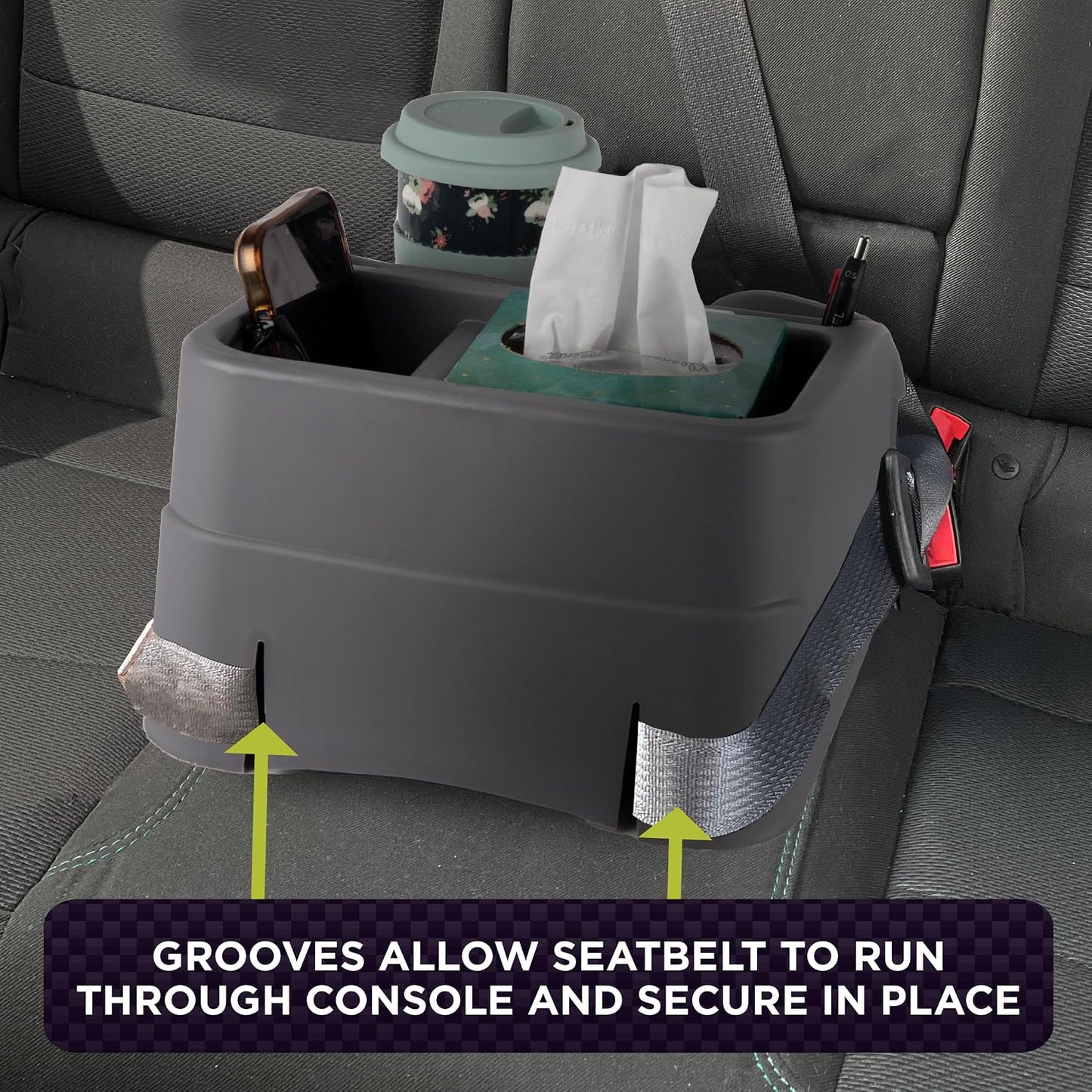 GO GEAR SC-CHA Console, Charcoal, Includes Storage for CDs, Pens and Coins
