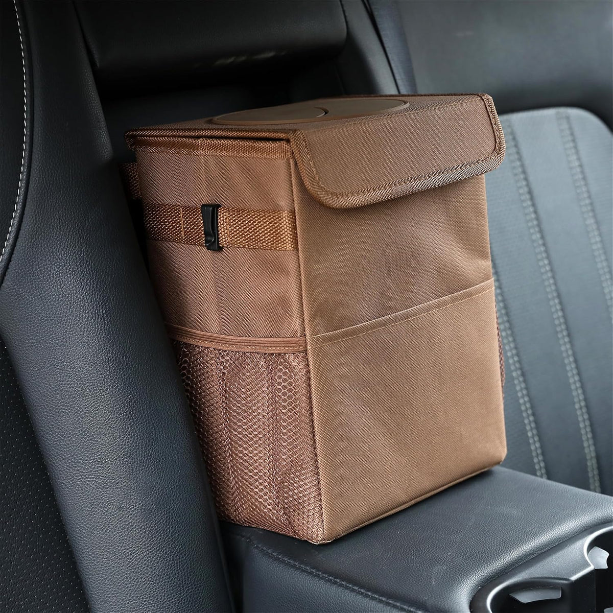 AOKJOY Car Trunk Organizer and Trash Can brown