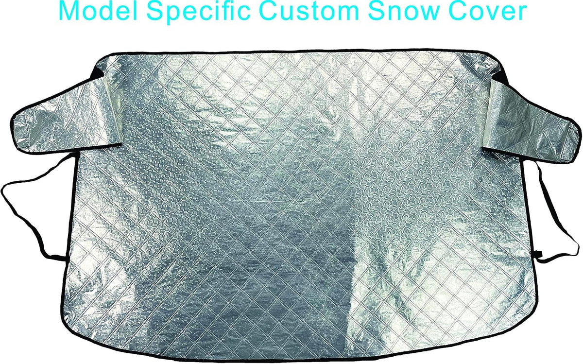 Chevrolet Tahoe Windshield Snow Cover 2015-2020 Custom Fit Windshield Cover for Ice and Snow Frost - Triple-Layer Insulated Waterproof with Elastic Straps and Storage Pouch