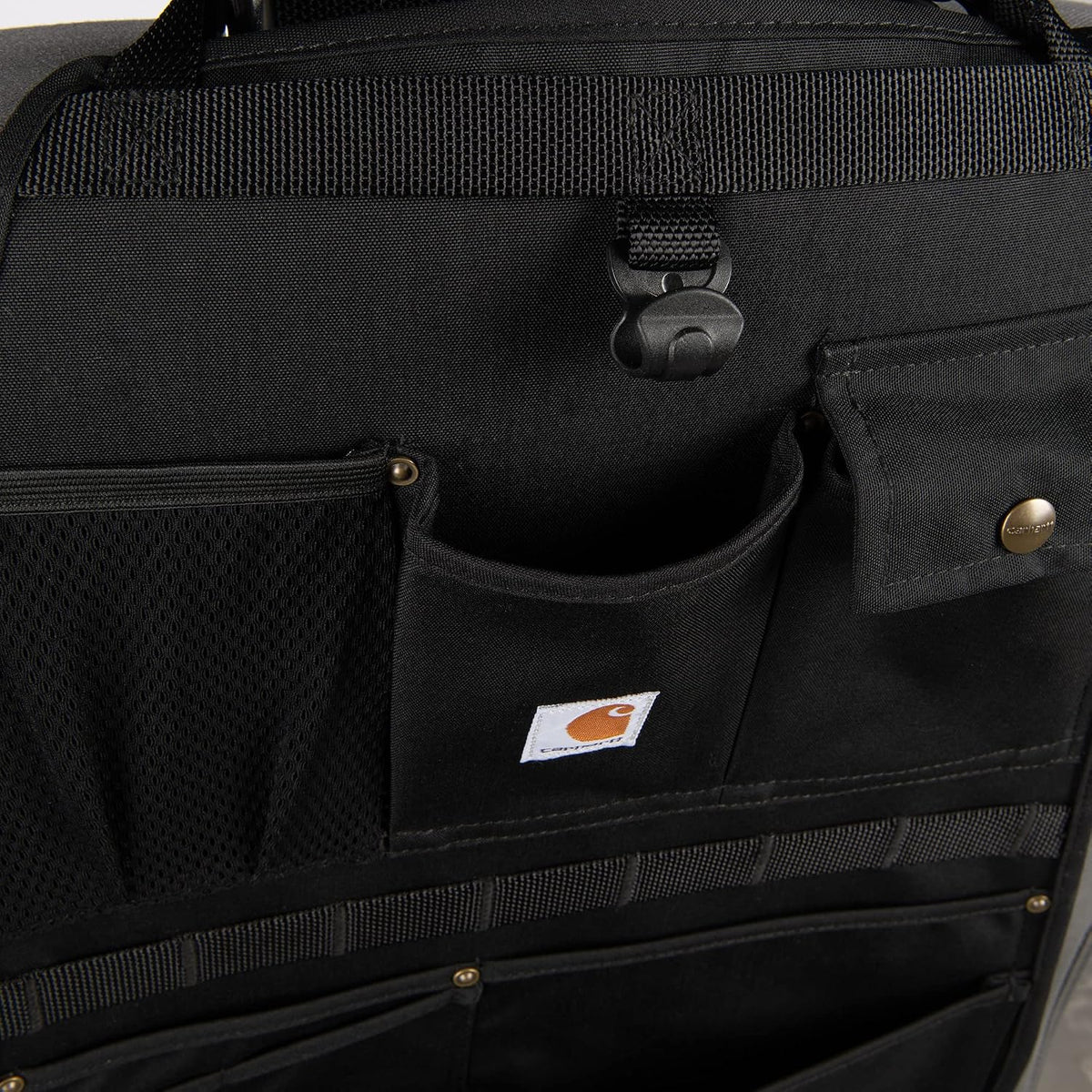 Carhartt Universal Nylon Duck Canvas Bucket Seat Covers + Organizer (Black)