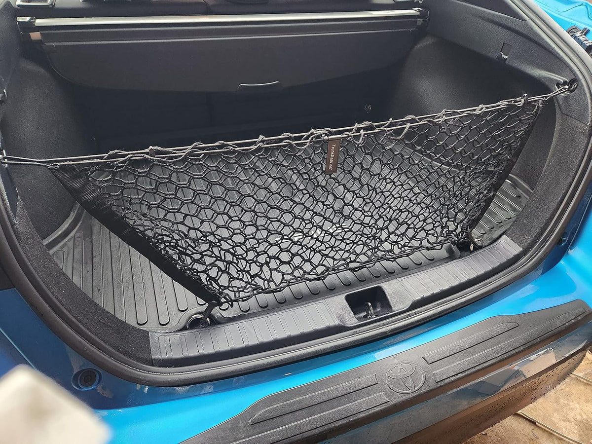 Envelope Style Automotive Elastic Trunk Mesh Cargo Net for Toyota Prius 2016-2024 - Premium Trunk Organizer and Storage - Luggage Net for Sedan - Best Car Organizer for Toyota Prius (XW50)