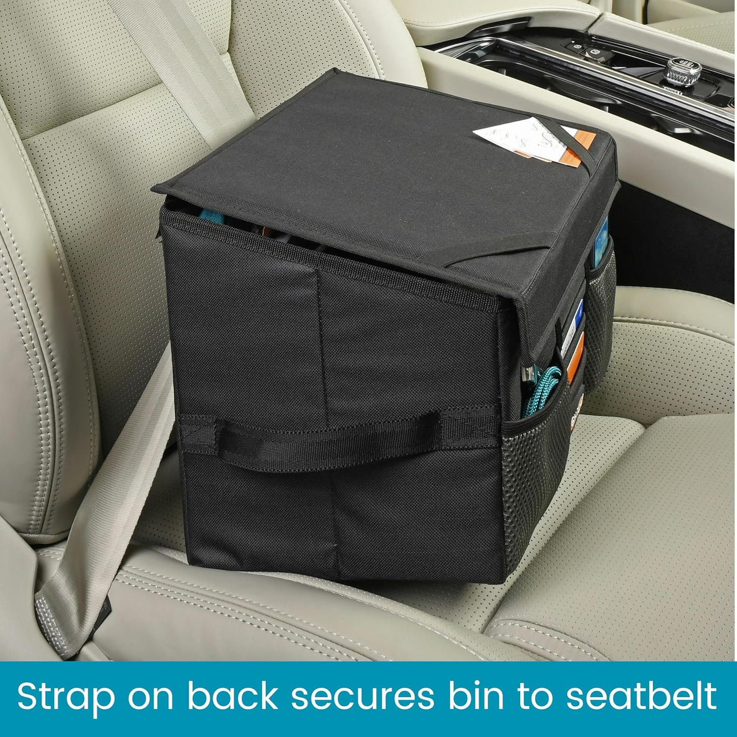High Road Carganizer Front Seat Car Office Organizer and Mobile Office Work Truck Organizer with Filing Dividers and Desk Top Cover | Front Seat