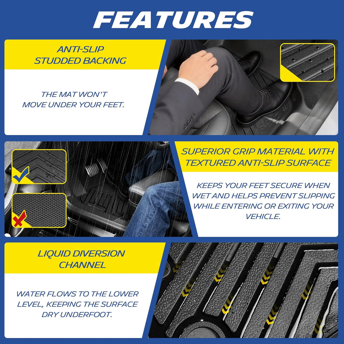 Michelin Vehicle Mats for 2013-2021 Jeep Grand Cherokee & 2022 WK (4 Piece)