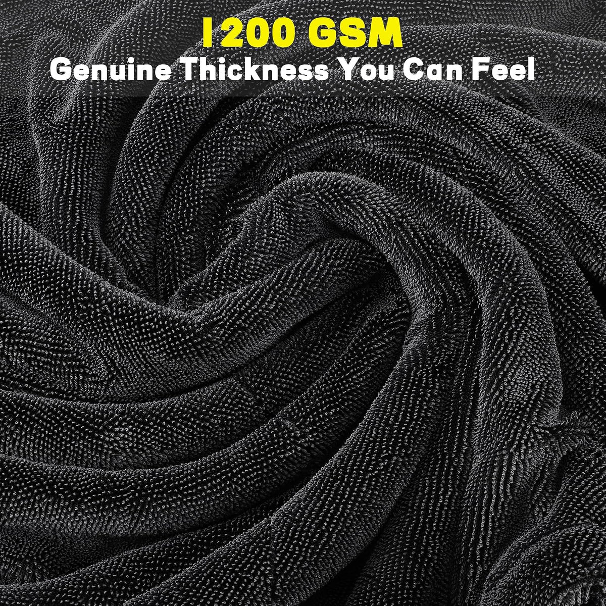 Aodaer 3 Pack Car Drying Towel, 1200GSM Microfiber Towels for Cars