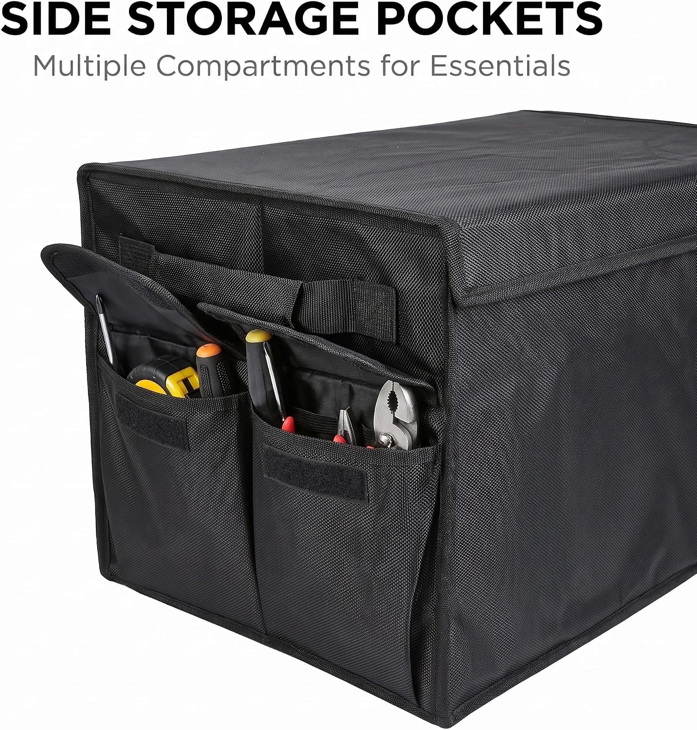 Non-slip Car Organizer, Multi-Use Collapsible Car Storage Box, Portable Auto Cargo Storage Bin for Car SUV Truck, Waterproof Outdoor Camping Picnic Storage Container,