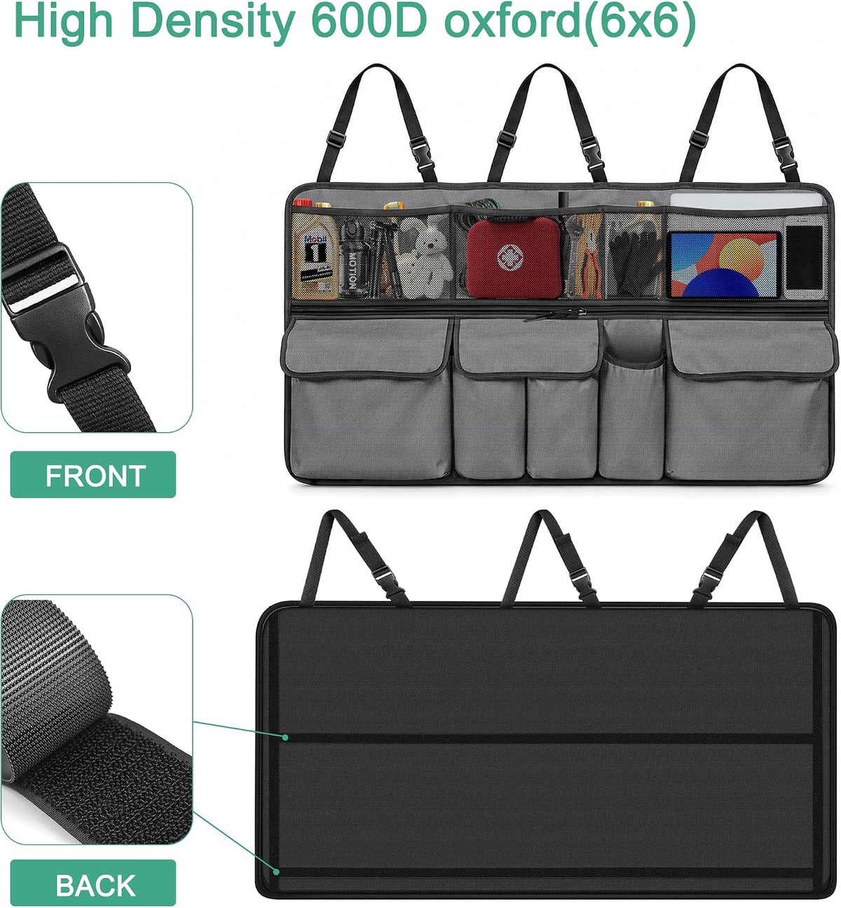 Car Trunk Organizer Foldable Cargo Storage for Forester with Pocket