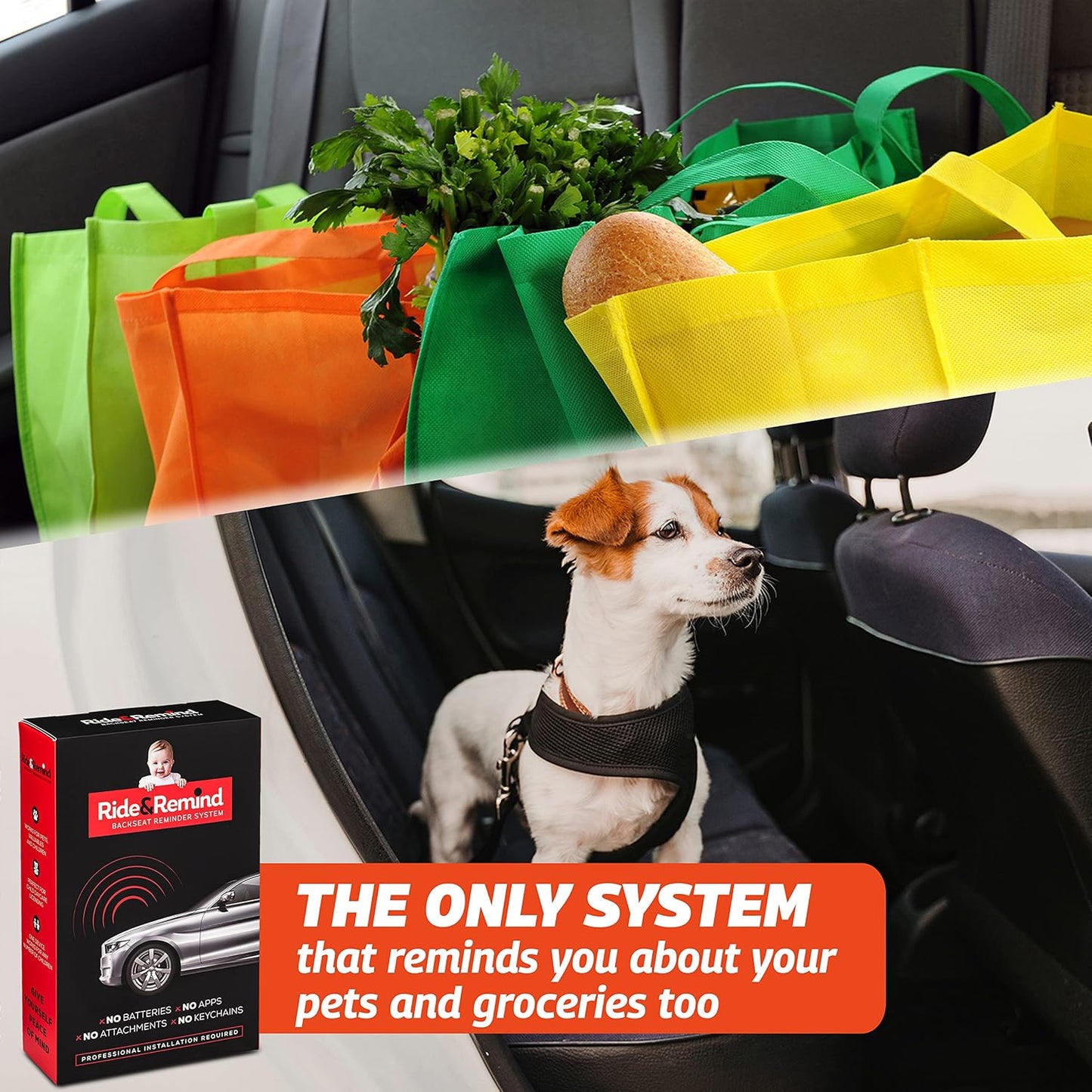 Car Alarm - Back Seat Reminder System - Baby Car Seat Reminder Alarm - Perfect for Children & Pets (Must be Professionally Installed)