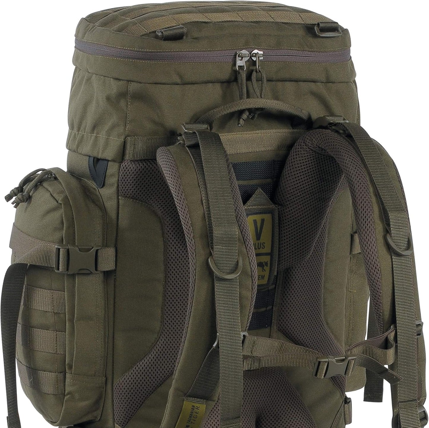 Tasmanian Tiger Raid Tactical Backpack MKIII - 52-Liter V2 Plus Carrying System with MOLLE System and Detachable Hip Strap, Olive - 52 Liter