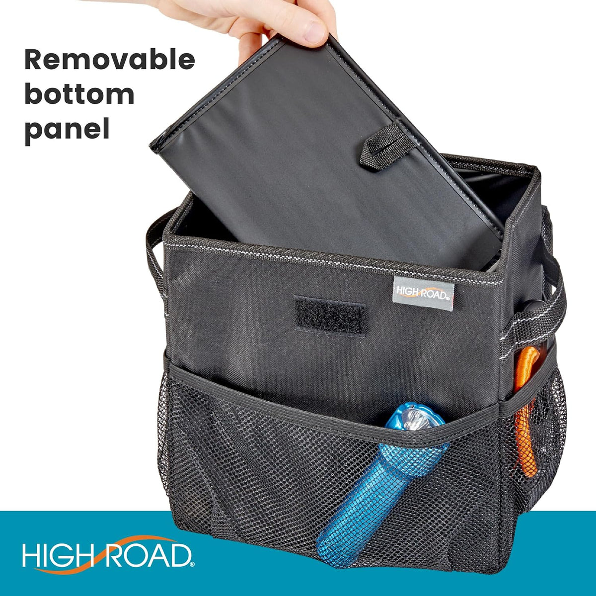 Carganizer Small Car Storage Bin with Lid for Trunk, Front Seat or Backseat