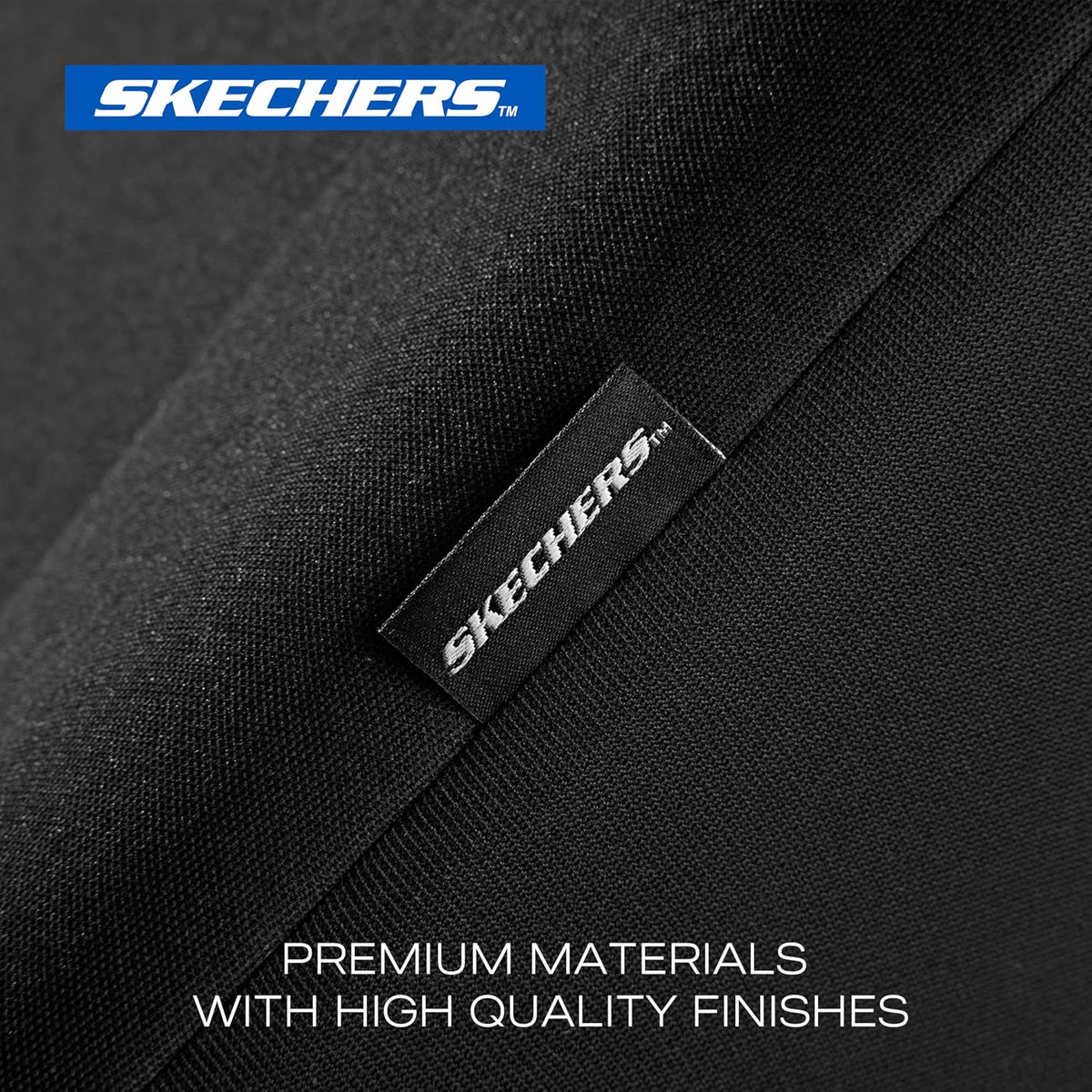 Skechers Seat Covers, Premium Breathable Polyester Seat Covers, Car Seat Covers Front Seats Airbag Compatible, Automotive Comfort for Most Cars, Vans, Trucks, SUVs (Two Front, Black)