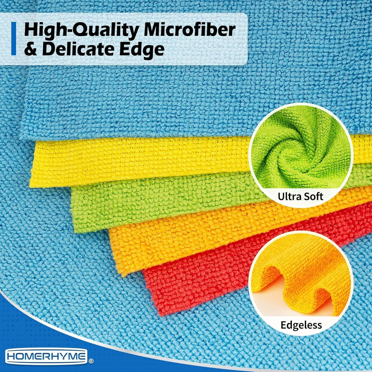 Microfiber Cleaning Cloth, 150 Pack Cleaning Rags Microfiber Towel Bulk Absorbent Lint-Free Wash Cloths, All-Purpose Towels for Cars, Shop, Automotive, Garage, Home and Kitchen 11.5"*11.5"
