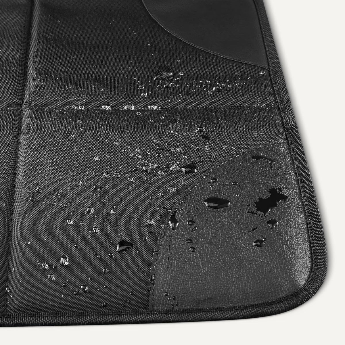 Amazon Basics Car Seat Protector, Reinforced PVC Corners, Mesh Storage Pockets, Non-Slip, Adjustable Straps, Black, 2-Pack