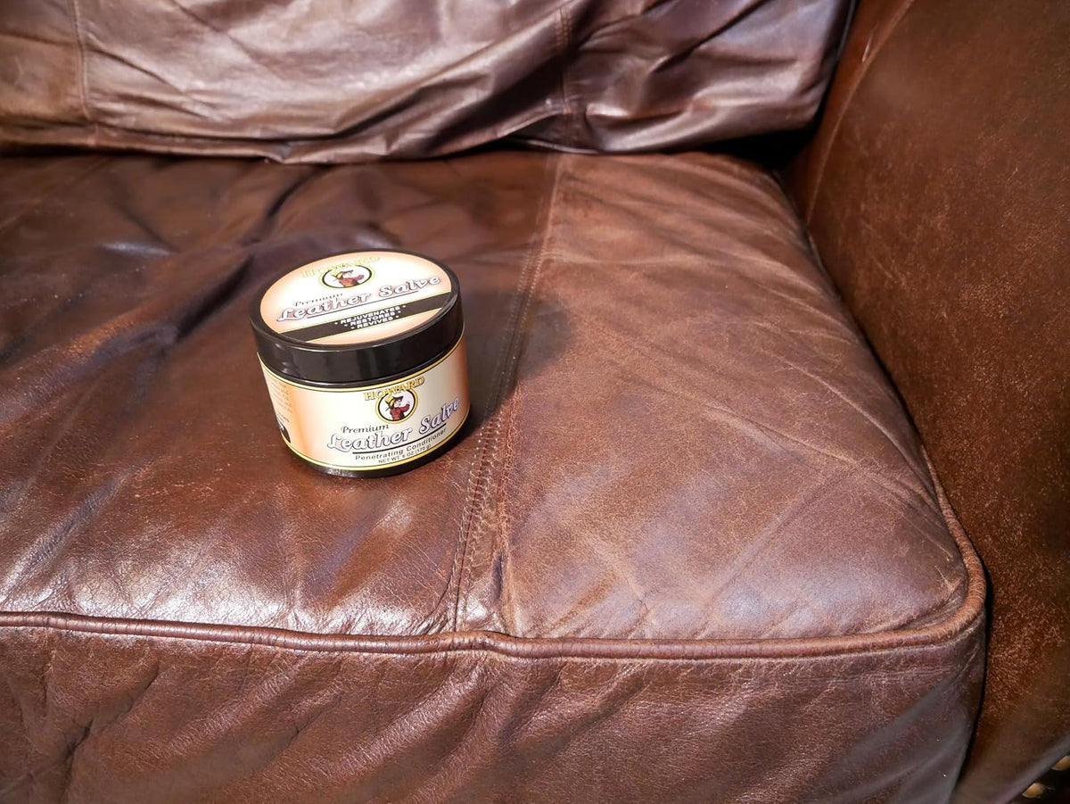 Howard Products Leather Salve - Car Leather Cleaner and Conditioner, Rejuvenates, Protects