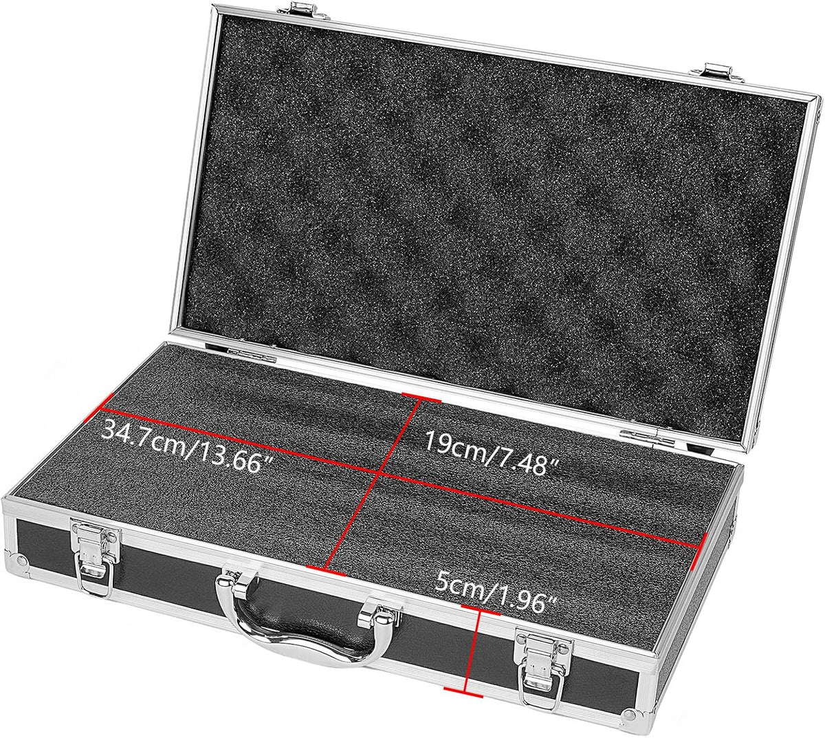 Musiin Pro Medium Size Audio Device Microphone Carrying Case, Customizable case with Pre-Diced Foam, Aluminum Alloy Sturdy Build, Ideal Compatible with Audio Device Wireless Mic System Storage cover