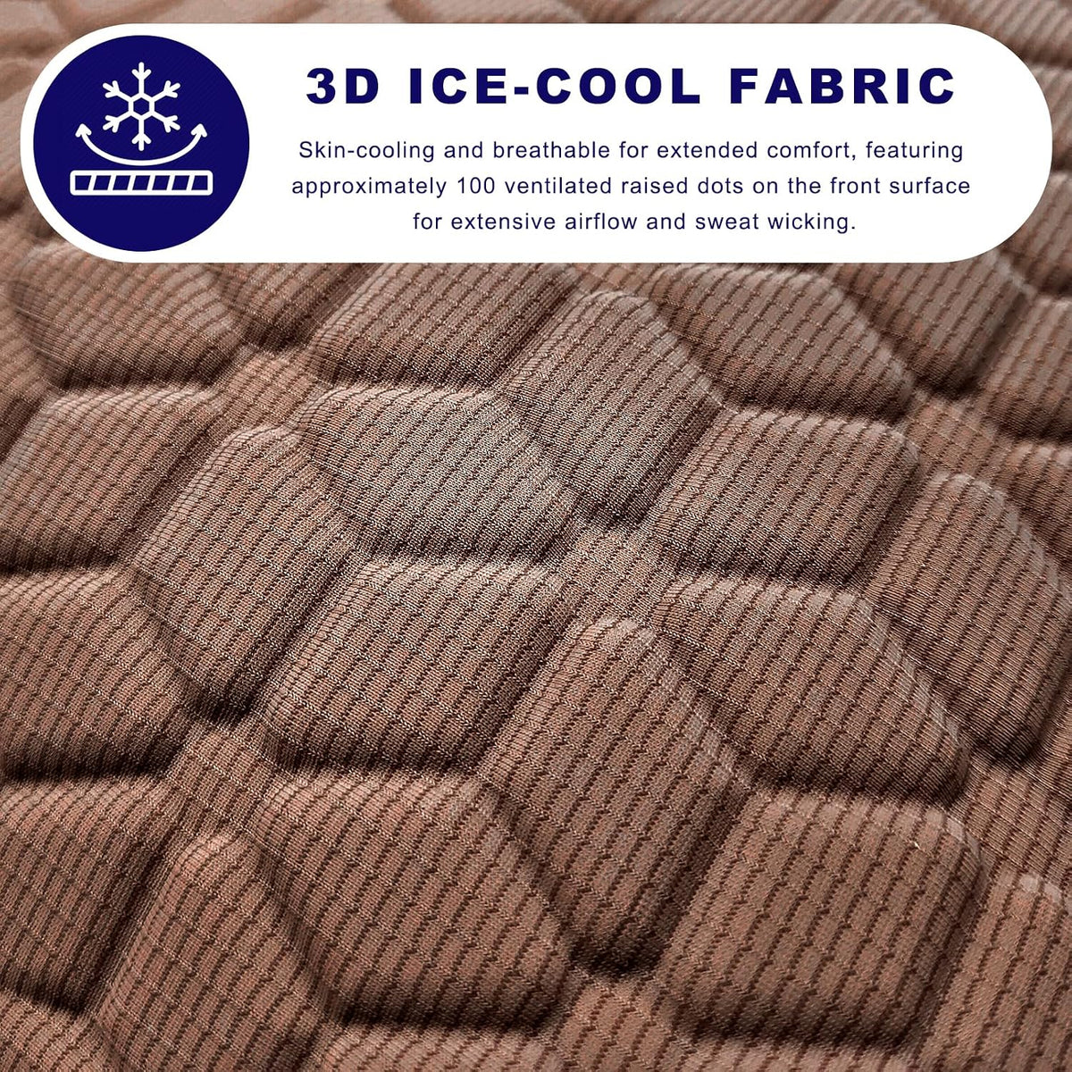 Gel Car Seat Cushion, Non-Slip Front Seat Bottom Cushion Pad, Brown