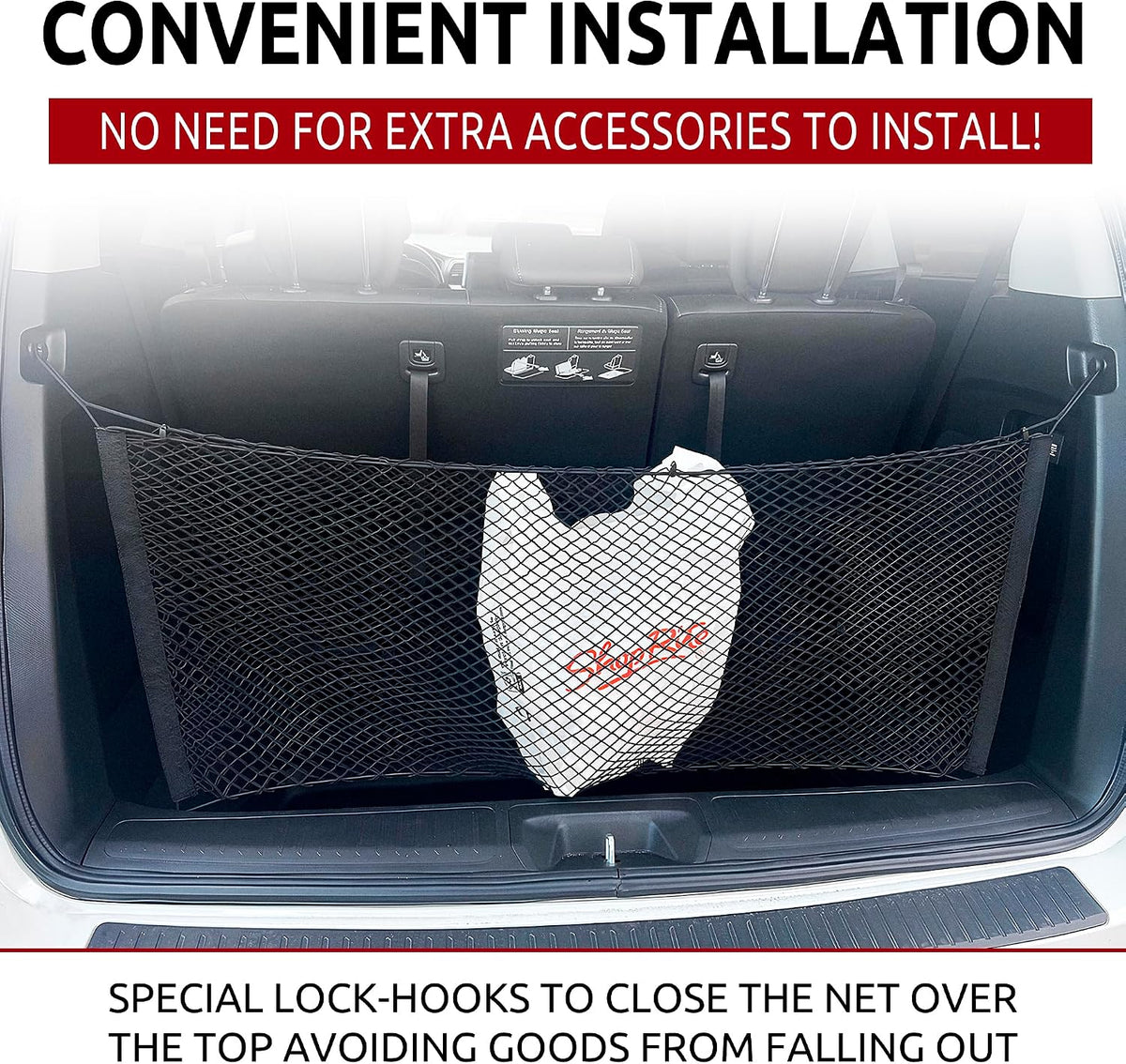 Envelope Style Automotive Elastic Trunk Cargo Net for Honda Odyssey 2018-2025 - Premium Trunk Organizer and Storage - Luggage Net for Minivan - Best Car Organizer for Honda Odyssey