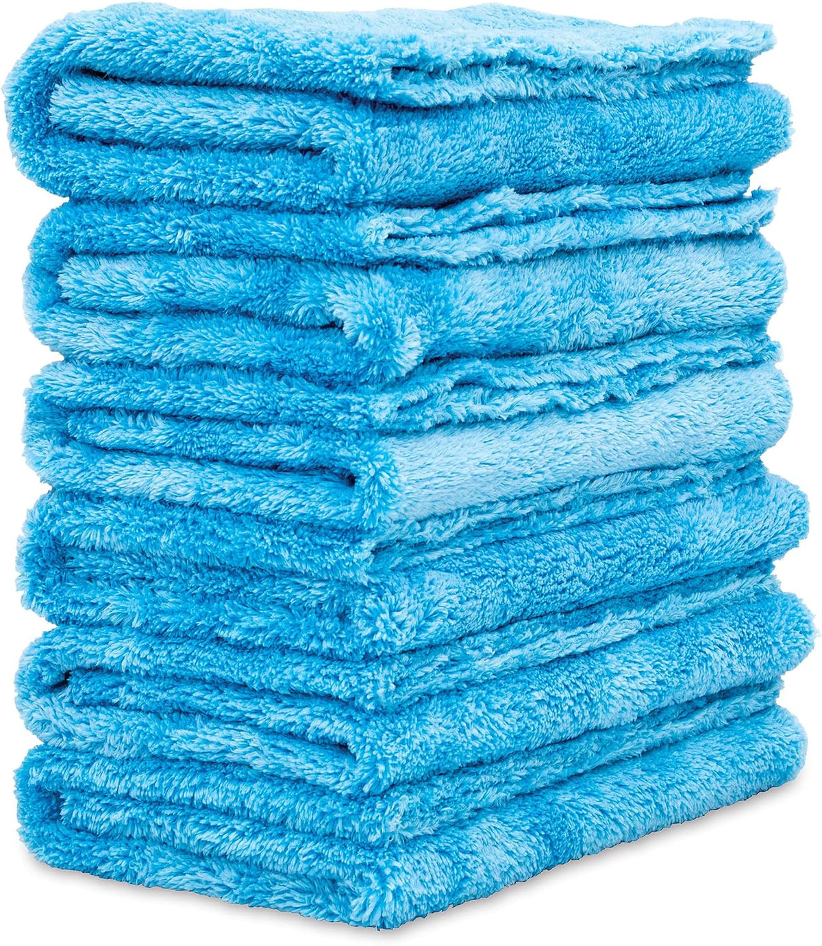 Griot's Garage Microfiber Plush Edgeless Towels, for Car Cleaning, Detailing and Polishing, Scratch-Free, 16” x 16”, Set of 6, 14901