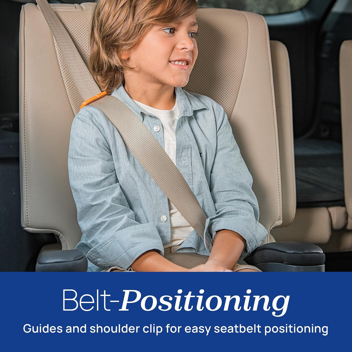 Chicco GoFit ClearTex Plus Backless Booster Car Seat, 40-110 lbs