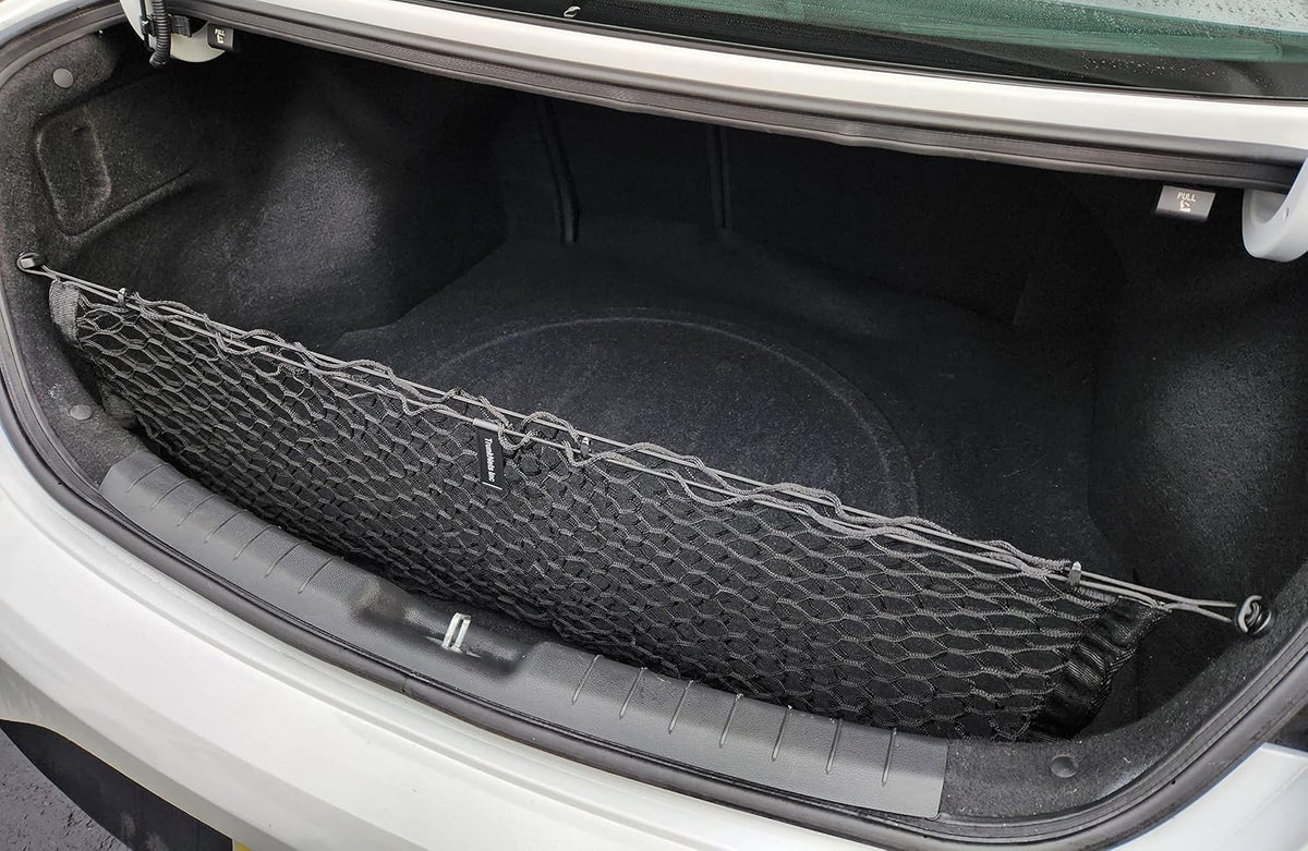 Envelope Style Elastic Trunk Mesh Cargo Net for Hyundai Elantra SE SEL Sport 2016-2026 - Premium Trunk Organizer and Storage - Luggage Net for Sedan - Best Car Organizer for Hyundai Elantra (AD)