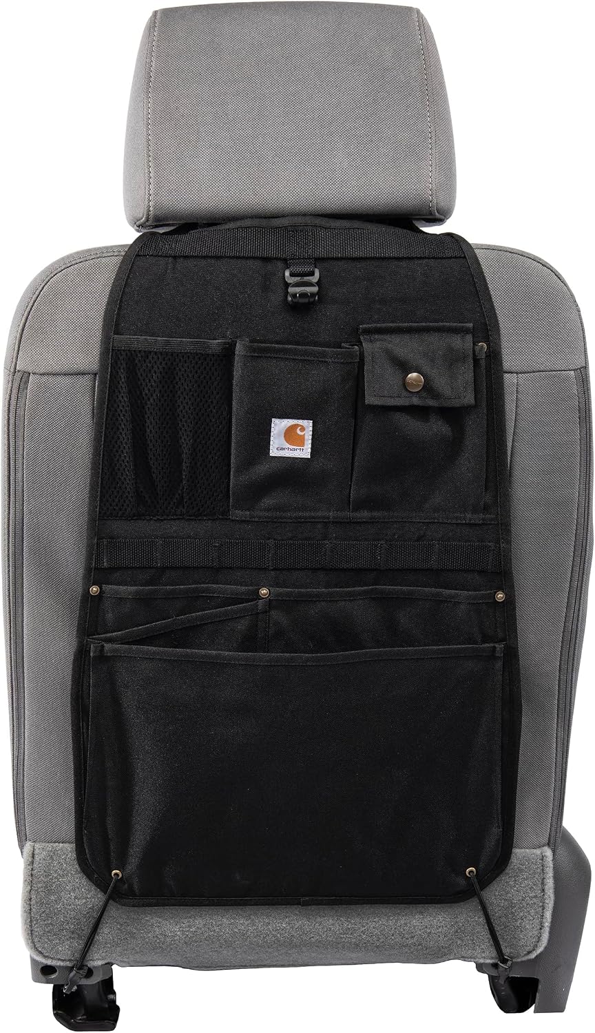 Carhartt Universal Nylon Duck Automotive Seat Back Organizer, Organization for Work and Kids, Carhartt Brown
