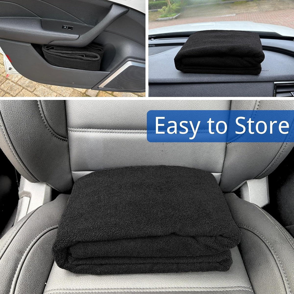 Waterproof Car Seat Cover for Front Seats, Protector for Cars SUVs Trucks, Sweat Towel Seat Covers Bucket for Gym,Workout,Beach,Hiking,Running (Black, 1PC)