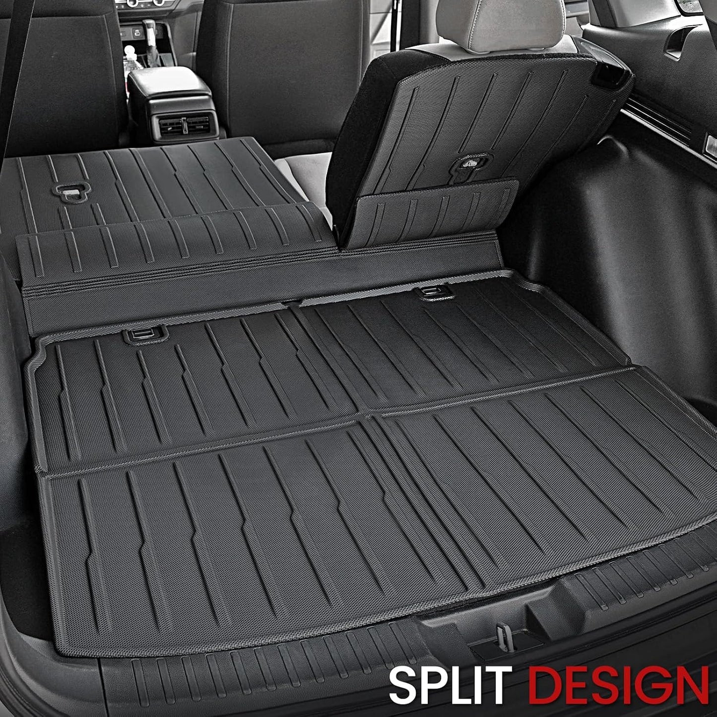 Floor Mats Cargo Mat Set for Honda CRV 2026 2025 2024 2023 Car Mat Accessories(Include Hybrid), All Weather TPE Cargo Liner Door Sill Protectors for CR-V Gas Hybrid(Full Set Mats)