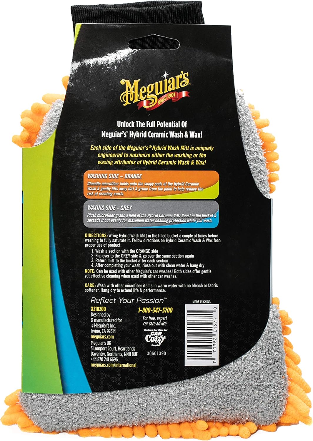 Meguiar's Hybrid Wash Mitt, 1 Mitt