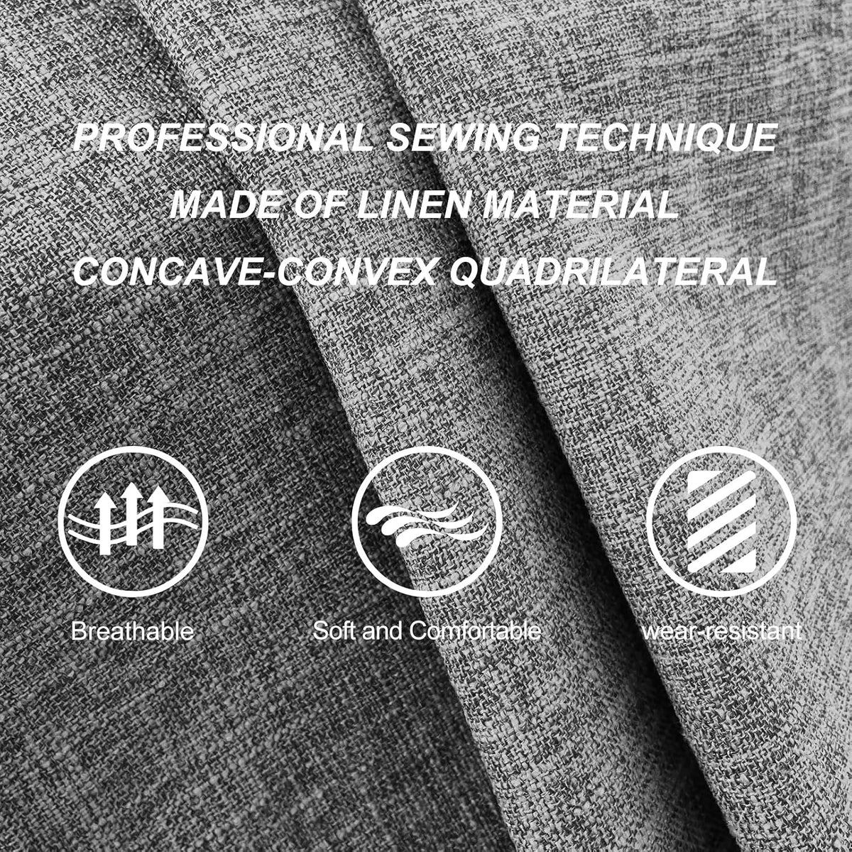 BOPUOVRE Linen Front Car Seat Covers Breathable Fabric