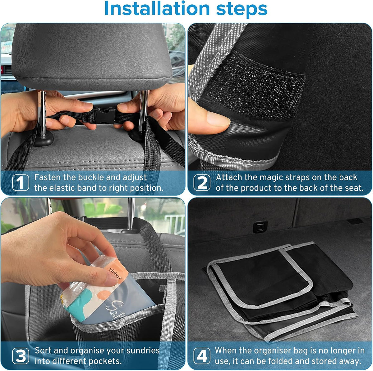 Car Trunk Organizer Storage Bag for Jeep JL JK Wrangler Grand Cherokee