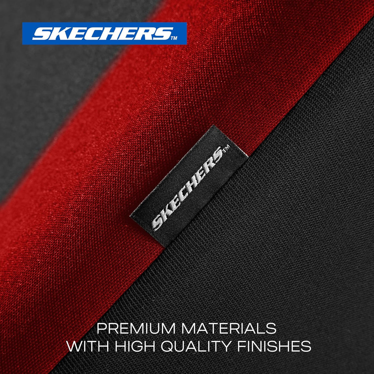 Skechers Seat Covers, Premium Breathable Polyester Car Seat Covers, Car Seat Covers Full Set Airbag Compatible, Automotive Comfort for Most Cars, Vans, Trucks, SUVs (Full Set, Red)