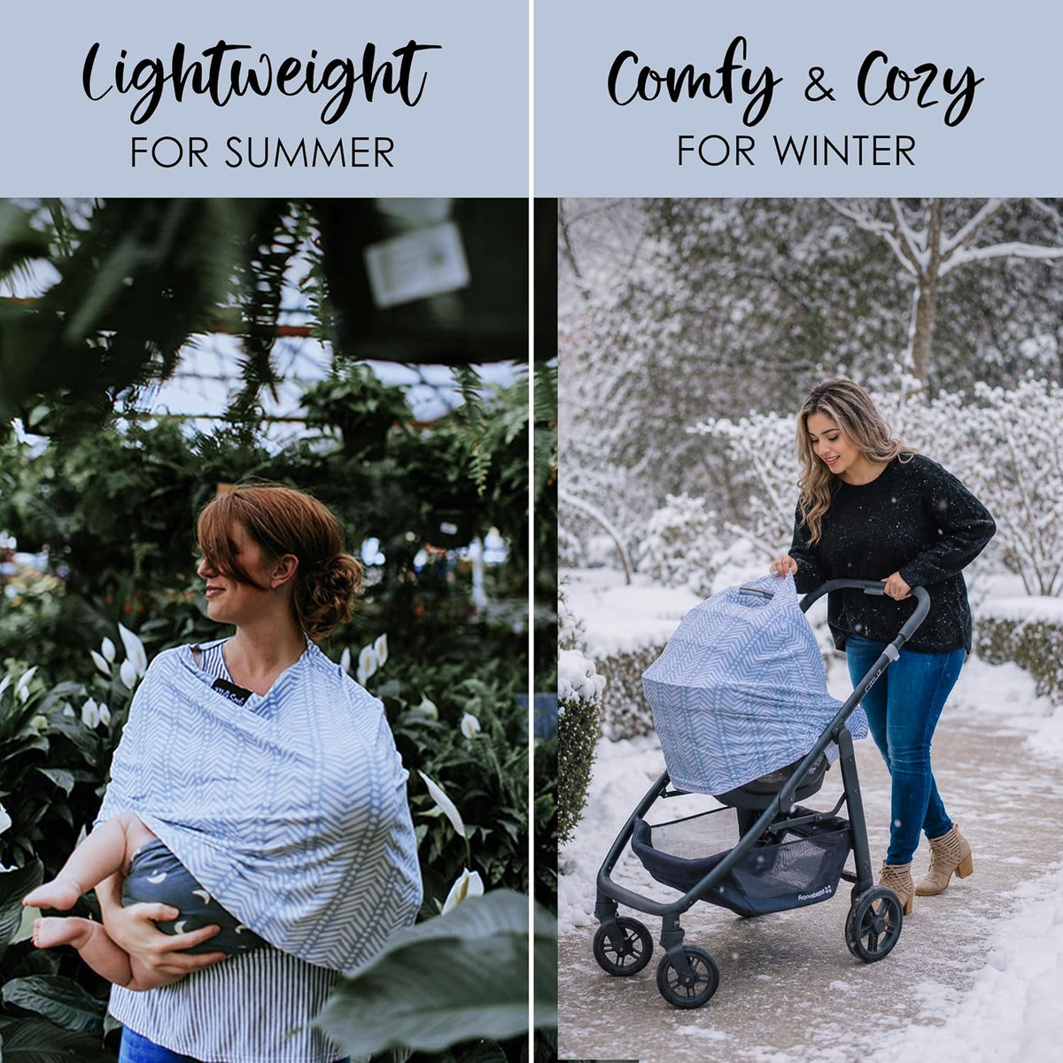Milk Snob Original 5-in-1 Cover - Added Privacy for Breastfeeding, Baby Car Seat, Carrier, Stroller, High Chair, Shopping Cart, Lounger Canopy - Newborn Essentials, Nursing Top, Soho