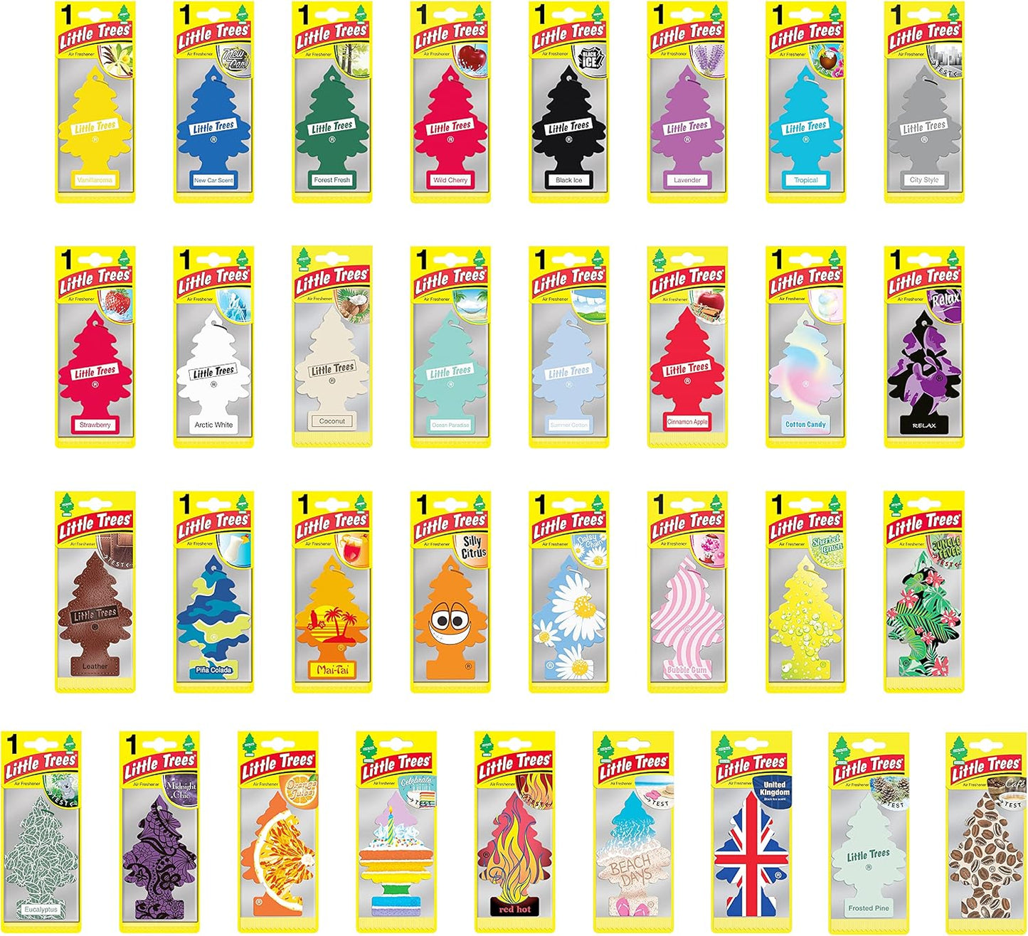Car Freshner U1P10282 Little Trees Cotton Candy Air freshener, 24 Pack