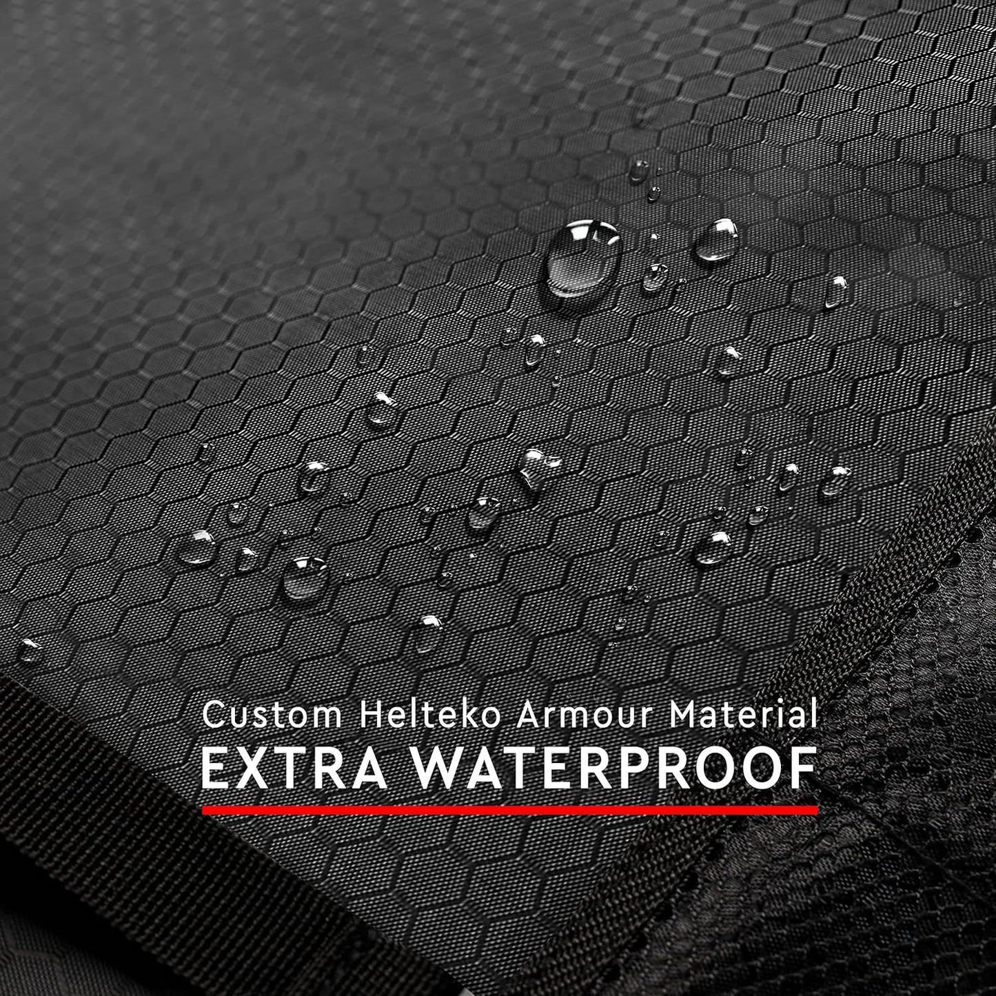 Helteko Back Seat Protector for Car, 2 Pack Premium Kick Mats for Kids, Extra Large Car Seat Cover for Backseat with Mesh Pockets, Waterproof Dirt & Mud Protection, Black