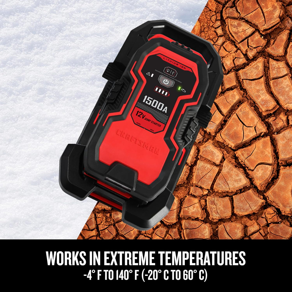 CRAFTSMAN Portable Car Battery Jump Starter & Power Bank, 12V – CMXCESM264