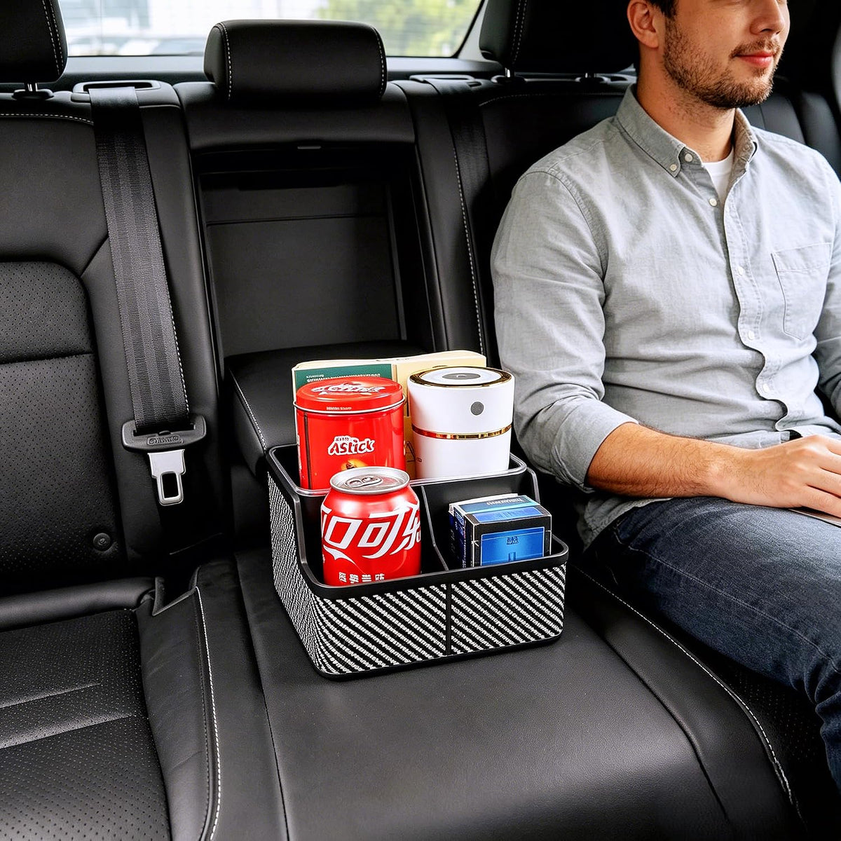 Car Seat Organizer with Compartment,Small Caddy for Car