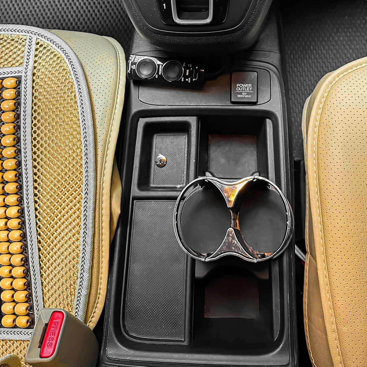 Double Cup Holder for Car, 2 in 1 Extra Cup Insert with Expandable Base, Multifunctional Extender Expander Adapter with Elastic Open-Close Cup Mouth, Adjustable Bracket FOR 2.1''-2.9'' BOTTLE DIAMETER