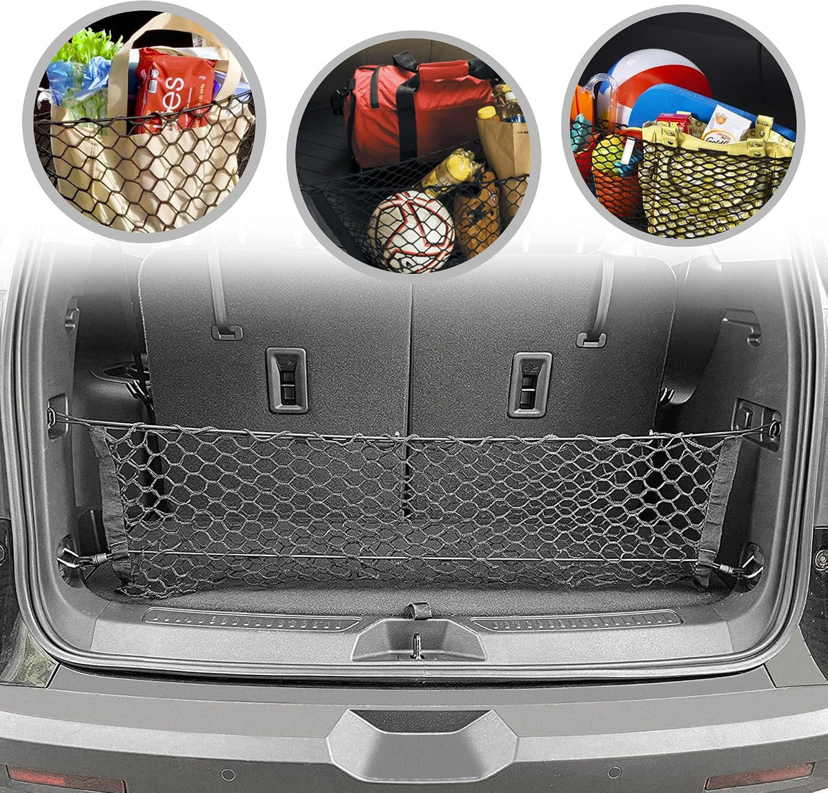 Envelope Style Automotive Elastic Trunk Mesh Cargo Net for Buick Encore GX 2020-2026 - Premium Trunk Organizer and Storage - Luggage Net for Crossover - Best Car Organizer for Buick Encore GX