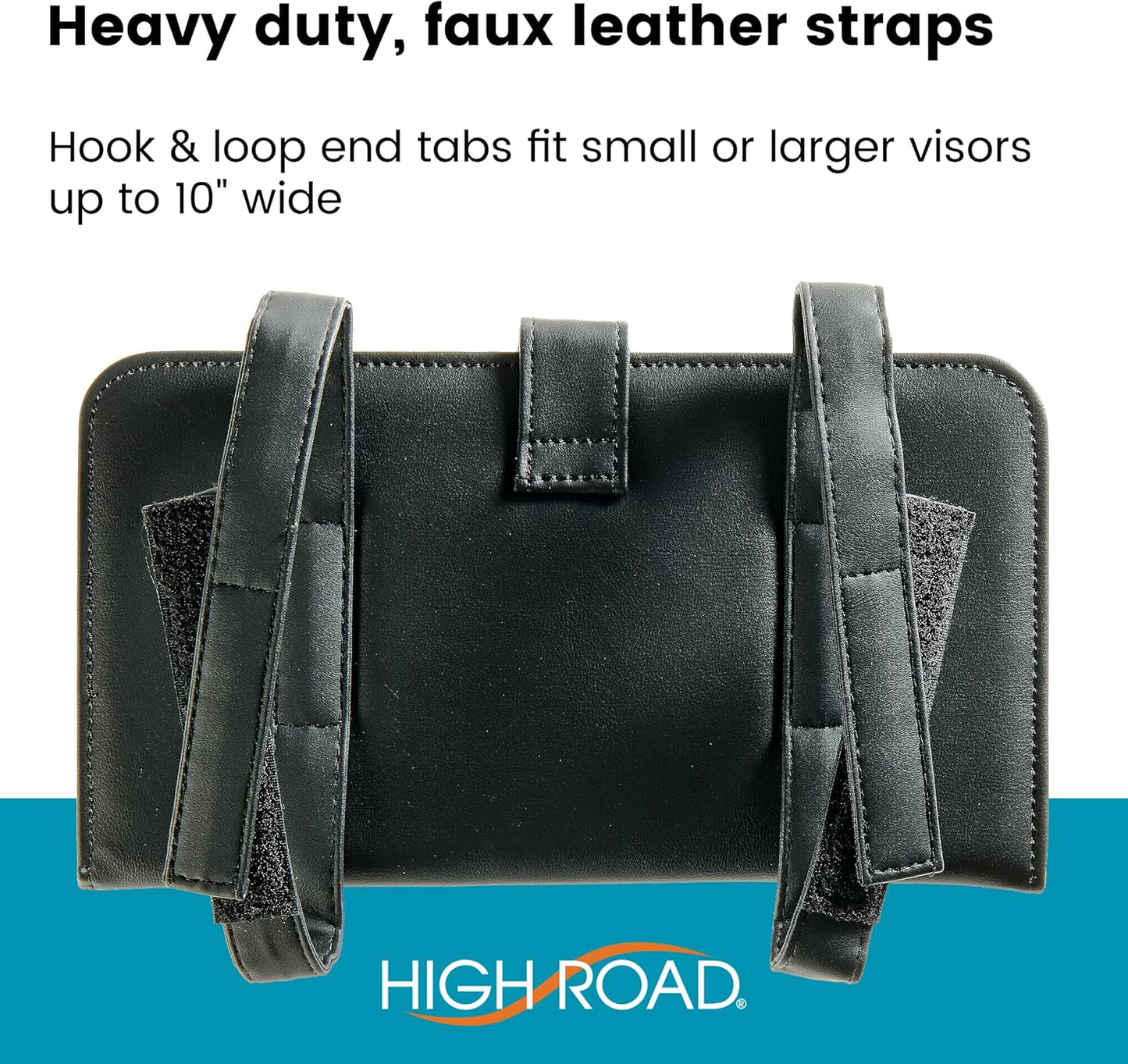 High Road Car Document Holder - Registration and Insurance Card Holder and Car Visor Organizer with 6 Clear Pockets and Pen Loop for Driving Documents, Cards and Paperwork