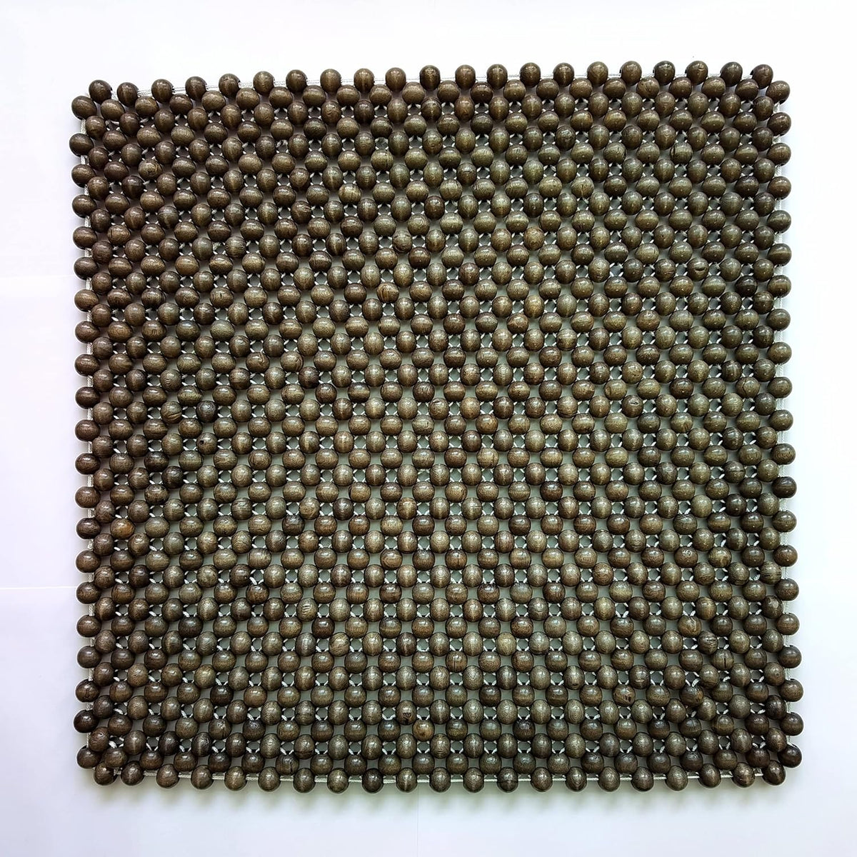 Natural Wood Beaded Seat Cover Pad Mat Comfy Cool Summer Massage Seat Cushion (Square) Medium Size for Car, Sedan,SUV Office Chair