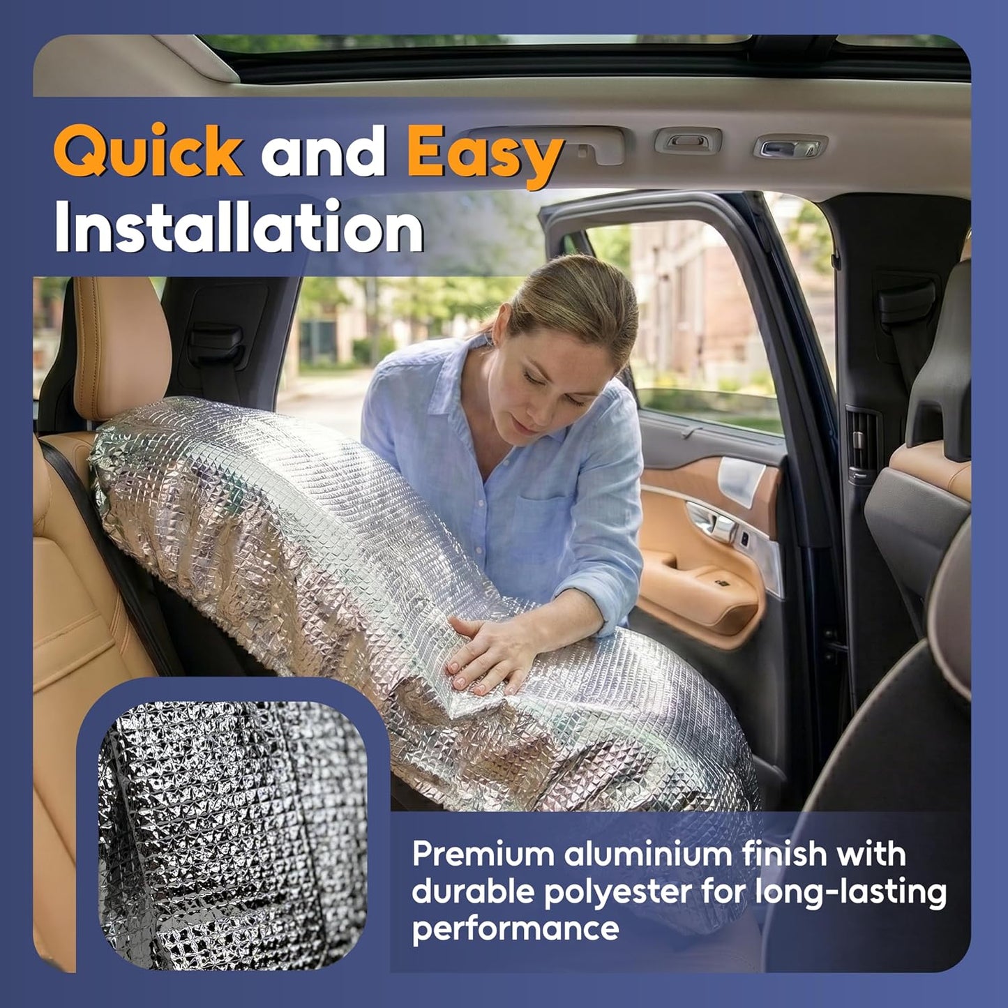 Mommy's Helper Car Seat Sun Shade Cover, Heat Reflective Protector | Universal Fit, Blocks Sun & UV, Reduces Heat Buildup, Baby & Toddler Car Seats, Easy Storage