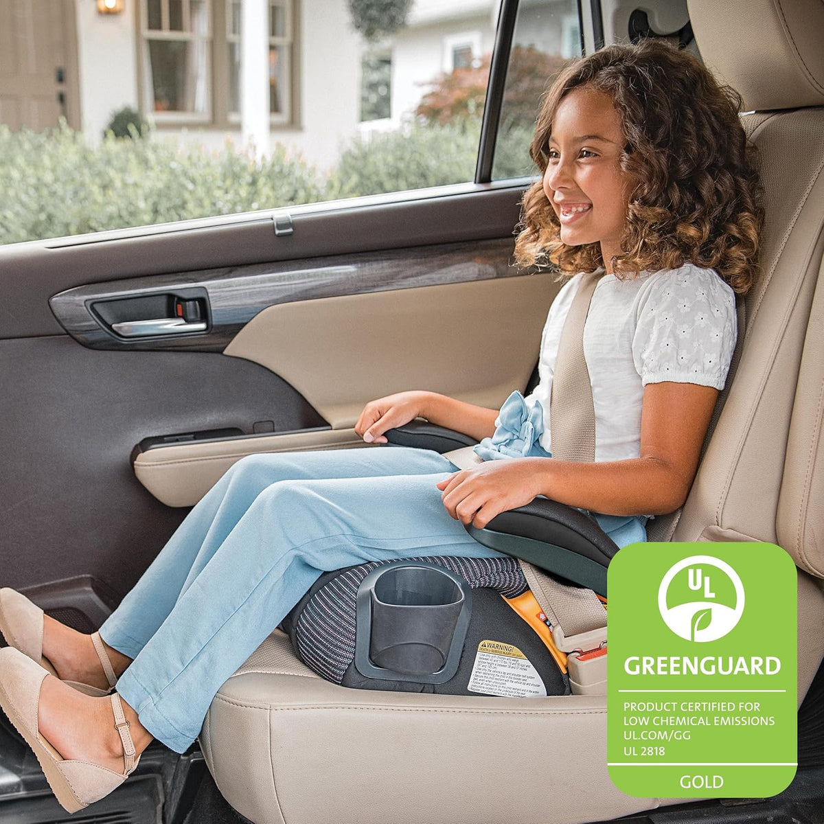 Chicco GoFit ClearTex Plus Backless Booster Car Seat, 40-110 lbs