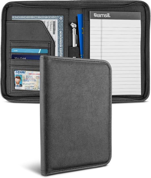 Samsill Car Registration and Insurance Holder, Owner's Manual Glove Box Organizer, 7.25 x 10 inches, Car Document Holder, Black
