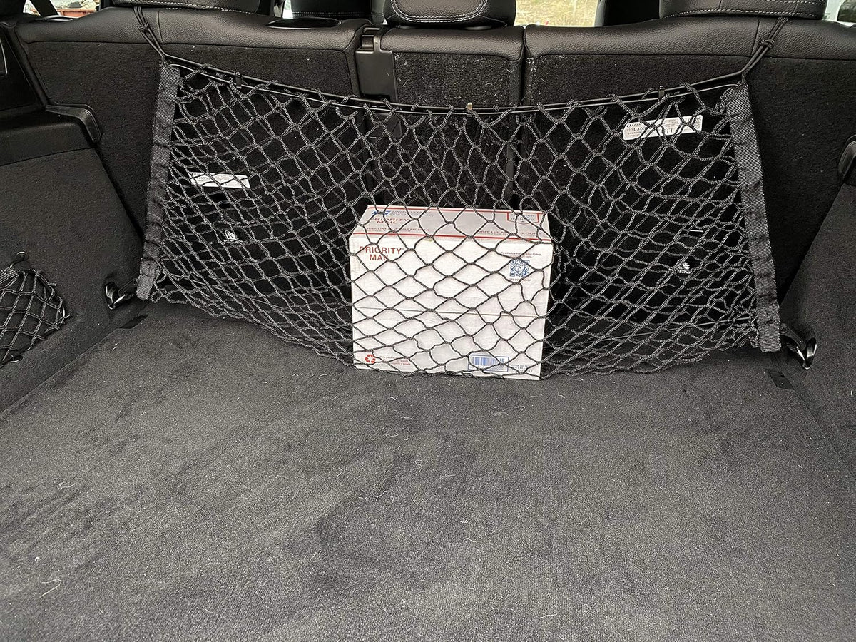Envelope Style Automotive Elastic Trunk Mesh Cargo Net for Mercedes-Benz GLE W167 2020-2025 - Premium Trunk Organizers and Storage - Luggage Net for SUV - Best Car Organizer for Mercedes-Benz GLE