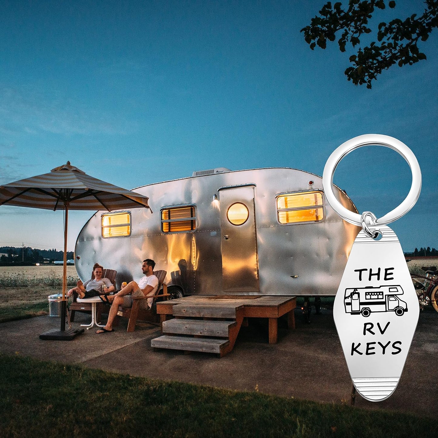 FOTAP RV Keychain RV Trailer Vacation Gift RV Camper Gift Motorhome Keychain Adventure Gift Gift For Camper Lover