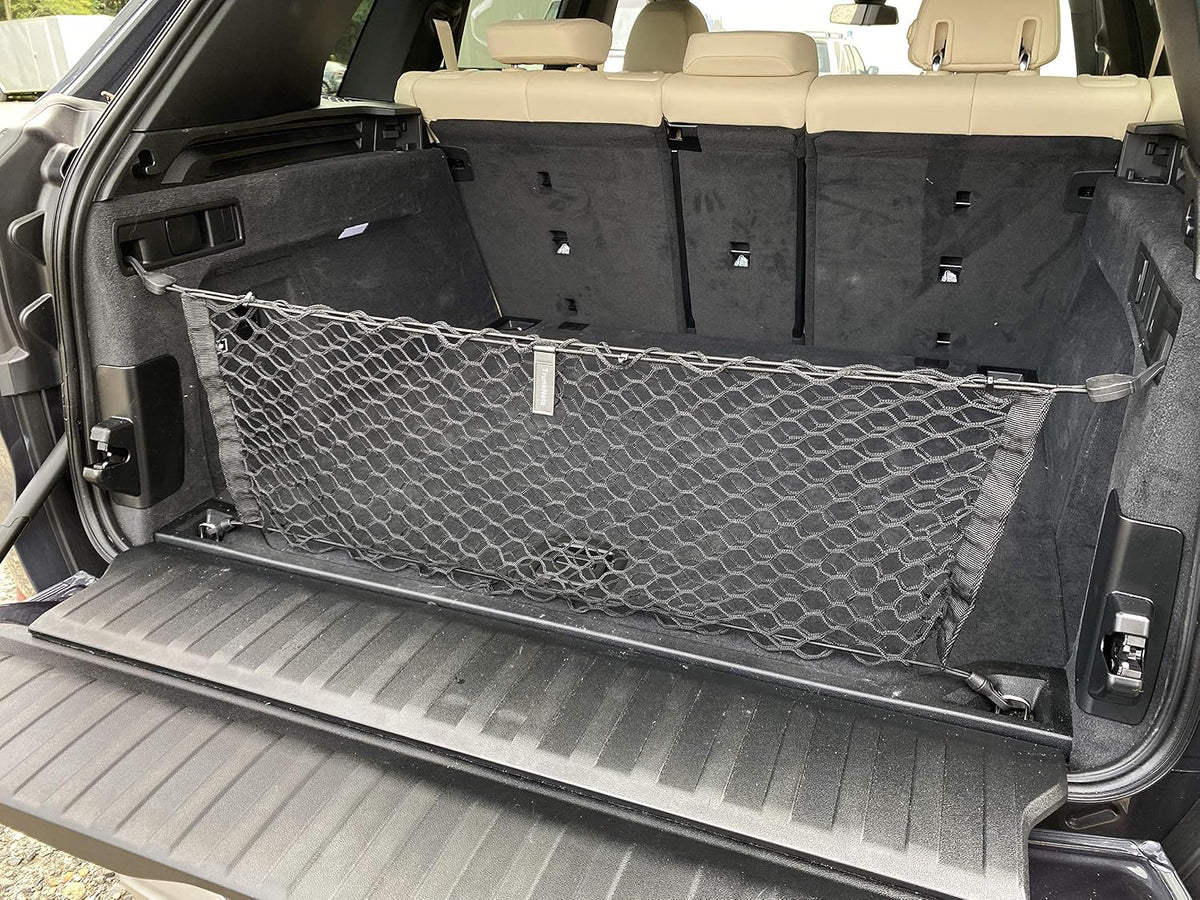 Envelope Style Automotive Elastic Trunk Mesh Cargo Net for BMW X5 Accessories 2020-2025, 2026 - Premium Trunk Organizer and Storage - Luggage Net for SUV - Best Car Organizer for BMW X5